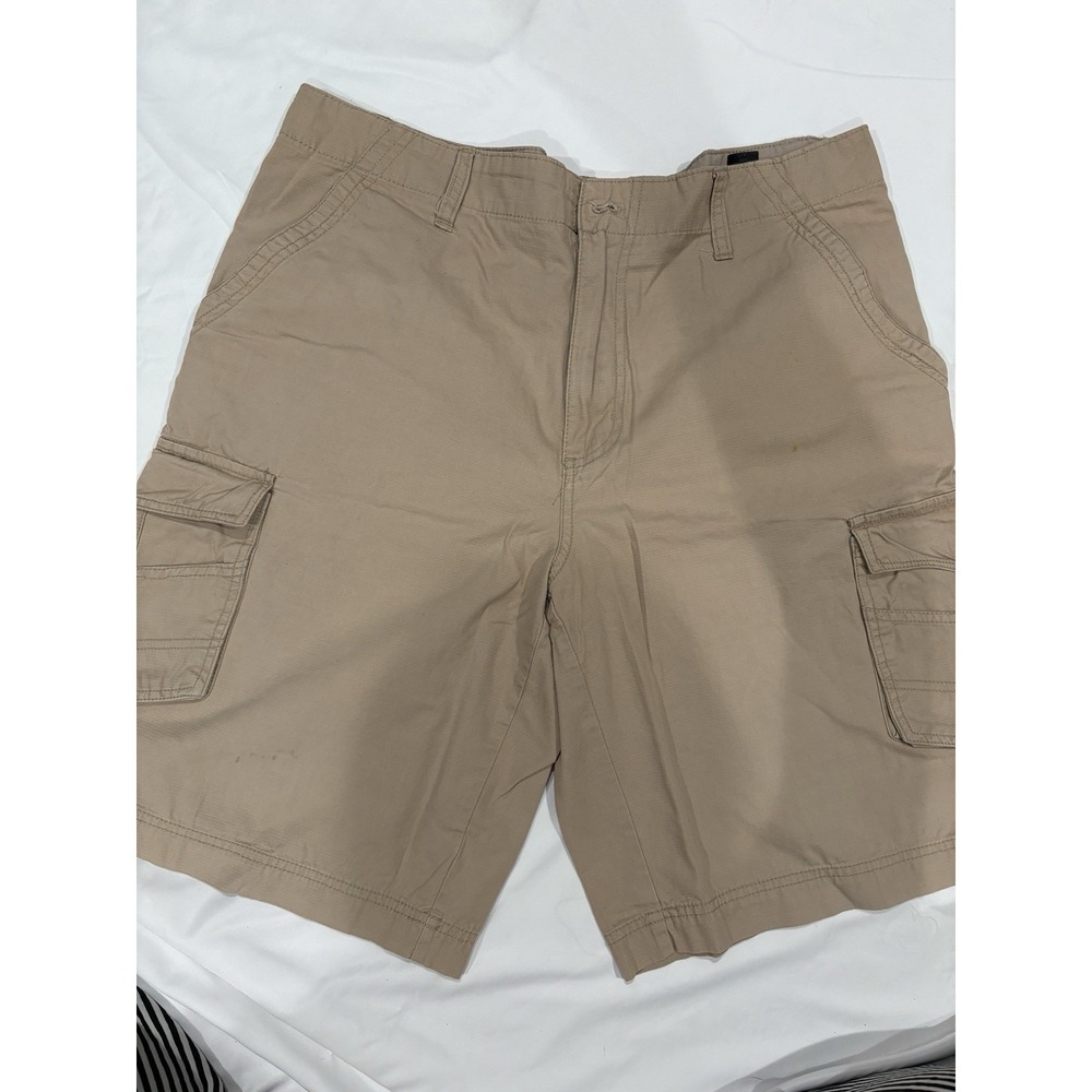 Airwalk Men's Khaki Cargo Shorts Size 34 Excellent Used Condition